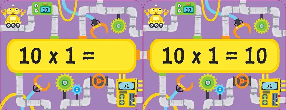 Times tables flash cards