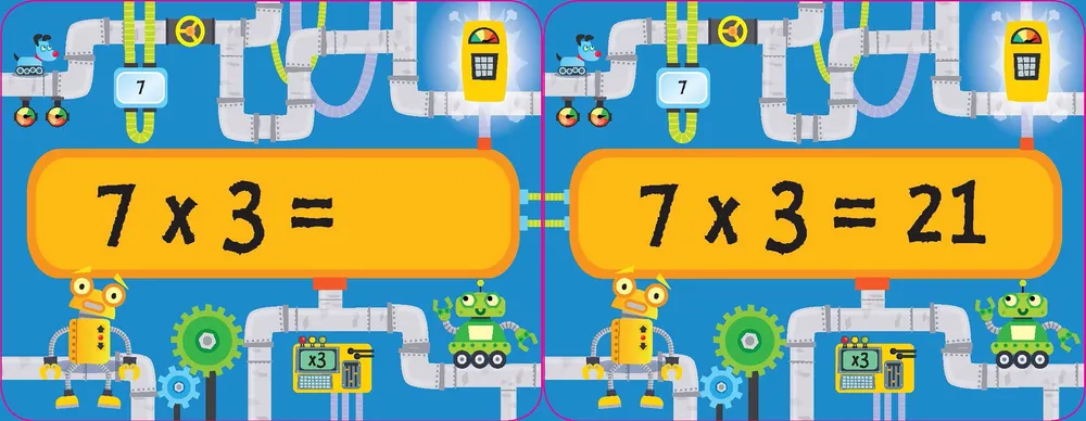 Times tables flash cards